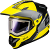 Gm 11s Ronin Snow Helmet W/ Elec Shld Yellow/Slvr/Grey Xl