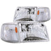 ANZO 1993-1997 Ford Ranger Crystal Headlights Chrome w/ Corner Lights 2pc ANZO