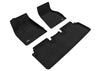 3D Maxpider 15-19 Tesla Model S Elegant 1st 2nd Row - Floor Mat Set (Black) 3D MAXpider