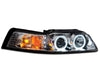 Raxiom 99-04 Ford Mustang Dual LED Halo Projector Headlights- Chrome Housing (Clear Lens) Raxiom