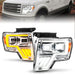 ANZO 09-14 Ford F-150 Full LED Proj Headlights w/Initiation Feature - Chrome ANZO