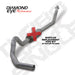 Diamond Eye KIT 4in TB MFLR RPLCMENT PIPE SGL AL: 98.5 - 02 DODGE CUMMINS 5.9L Diamond Eye Performance