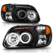 ANZO 1995-2001 Ford Explorer Projector Headlights w/ Halo Black 1 pc ANZO