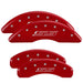 MGP 4 Caliper Covers Engraved Front & Rear Gen 5/SS Red finish silver ch MGP