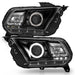 ANZO 2010-2014 Ford Mustang Projector Headlights w/ Halo Black (CCFL) ANZO