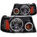 ANZO 2001-2011 Ford Ranger Projector Headlights w/ Halo Black (CCFL) 1 pc ANZO