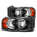 Raxiom 02-05 Dodge RAM 1500 Crystal Headlights- Black Housing (Clear Lens) Raxiom