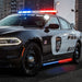 Putco 11-23 Dodge Charger Police Pursuit Blade Rocker Sideliners - Blue & White w/ White Override Putco