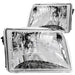 ANZO 1993-1997 Ford Ranger Crystal Headlights Chrome ANZO