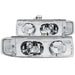 ANZO 1995-2005 Chevrolet Astro Van Crystal Headlights Chrome 1pc ANZO