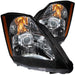 ANZO 2003-2005 Nissan 350Z Crystal Headlights Black ANZO