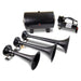 Kleinn Triple Black Horn Kit w/ 150 PSI Waterproof 5.0 gal Air Tank Kleinn Air Horns