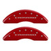 MGP 4 Caliper Covers Engraved Front Gen 5/Camaro Engraved Rear Gen 5/SS Red finish silver ch MGP