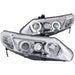 ANZO 2006-2011 Honda Civic Projector Headlights w/ Halo Chrome (CCFL) ANZO