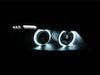 ANZO 2006-2008 BMW 3 Series E90-E91 Projector Headlights w/ Halo w/ LED Bar Black (CCFL) ANZO