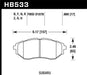 Hawk 05-08 LGT D1078 HP+ Street Front Brake Pads Hawk Performance