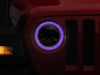 Raxiom 18-22 Jeep Wrangler JL/JT Axial 9-Inch LED Headlights w/RGB Halo- Blk Housing (Clear Lens) Raxiom