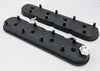 Granatelli 96-22 GM LS Standard Hieght Valve Cover w/Angled Coil Mount - Blk Wrinkle (Pair) Granatelli Motor Sports