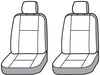 Covercraft 16-23 Toyota Tacoma Polycotton SeatSaver Custom Front Row Seat Covers - Grey Covercraft