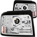 ANZO 1992-1996 Ford F-150 Projector Headlights w/ Halo Chrome w/ Side Markers and Parking Lights ANZO