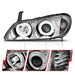 ANZO 2000-2004 Infiniti I30 Projector Headlights w/ Halo Chrome ANZO