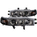 ANZO 1990-1993 Honda Accord Projector Headlights w/ Halo Black 1pc ANZO