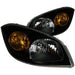 ANZO 2005-2010 Chevrolet Cobalt Crystal Headlights Black ANZO