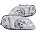 ANZO 1999-2000 Honda Civic Crystal Headlights Chrome ANZO