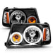 ANZO 2001-2011 Ford Ranger Projector Headlights w/ Halo Black (CCFL) 1 pc ANZO