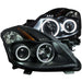 ANZO 2008-2009 Nissan Altima (2 Door ONLY) Projector Headlights w/ Halo Black (CCFL) ANZO