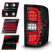 ANZO 14-18 GMC Sierra 1500 Full LED Taillights Black Housing Clear Lens (w/C Light Bars) ANZO