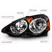 ANZO 2002-2004 Acura Rsx Crystal Headlights Black ANZO