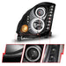 ANZO 2003-2007 Infiniti G35 Projector Headlights w/ Halo Black (CCFL) (HID Compatible) ANZO