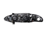 ANZO 1997-1999 Mitsubishi Eclipse Projector Headlights w/ Halo Black G2 ANZO