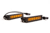 Diode Dynamics 6 In LED Light Bar Single Row Straight SS6 - Amber Driving Light Bar (Pair) Diode Dynamics