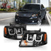 ANZO 2004-2008 Ford F-150 Projector Headlights w/ U-Bar Black ANZO