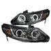 ANZO 2006-2011 Honda Civic Projector Headlights w/ Halo Black (CCFL) ANZO