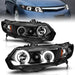 ANZO 2006-2011 Honda Civic Projector Headlights w/ Halo Black (CCFL) ANZO