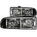 ANZO 1998-2005 Chevrolet S-10 Crystal Headlights Black