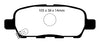 EBC 08-13 Infiniti EX35 3.5 Ultimax2 Rear Brake Pads