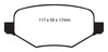 EBC 11-14 Ford Edge 2.0 Turbo Ultimax2 Rear Brake Pads