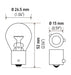 Hella Bulb 9507 24V 21W BAU15s S8 AMBER