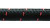 Vibrant -8 AN Two-Tone Black/Red Nylon Braided Flex Hose (2 foot roll)