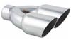 Vibrant Dual 3.5in Round SS Exhaust Tip (Single Wall Angle Cut)