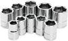 10 Pc 3/8" Met Socket Set Shallow