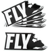 Fly Snow 2021 Sticker - 5/pk 15" Rider Sticker