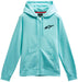 Womens Ageless Chest Hoodie Light Aqua/black Xs