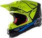 S.tech S-m8 Factory Helmet Blk/ylw Fluo/blue Glossy 2x