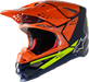 S.tech S-m8 Factory Helmet Dark Blue/orange/ylw Fluo 2x