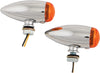 Led Bullet Marker Light Chrome W/amber Lens